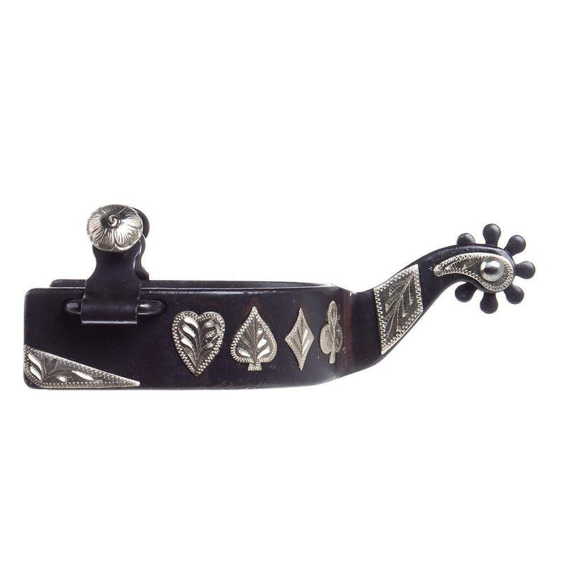 1" Band Men's Poker Engraved Spur