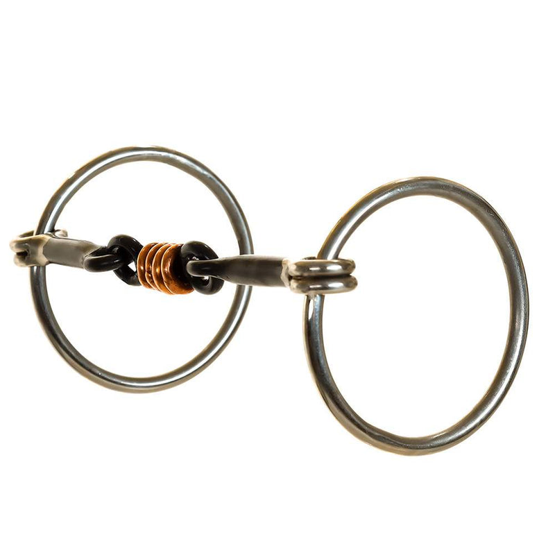 Dogbone Loose Ring Snaffle Bit w/Copper Rings