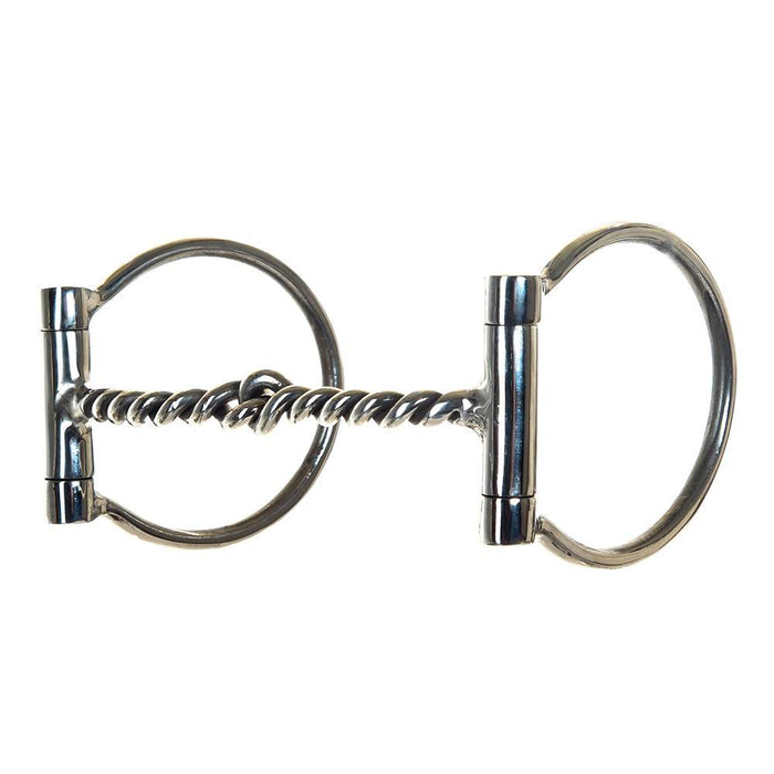 Offset Twisted Wire D-Ring Snaffle Bit