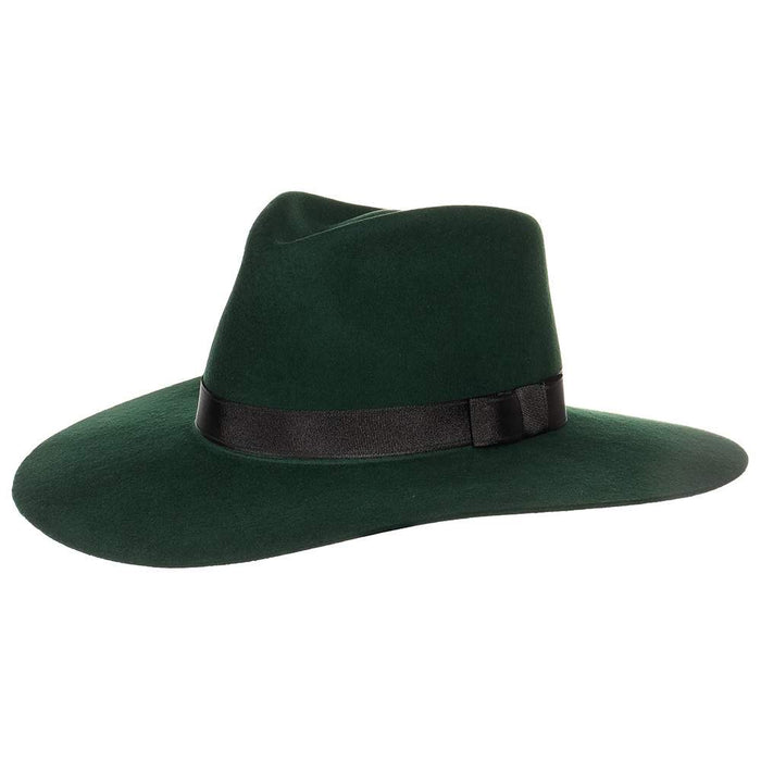 Women's M+F Green with Black Band Fashion Hat