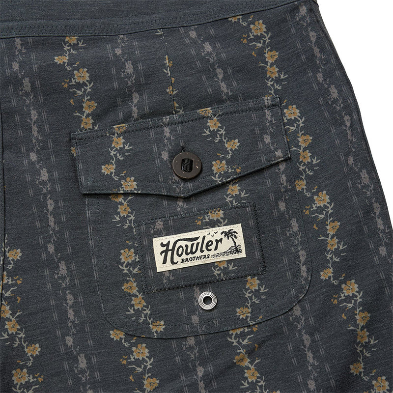 Howler Brothers Men's Hibiscus Ribbon Black Shorts