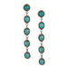 Turquoise 5 Stone Shoulder Duster Post Earrings