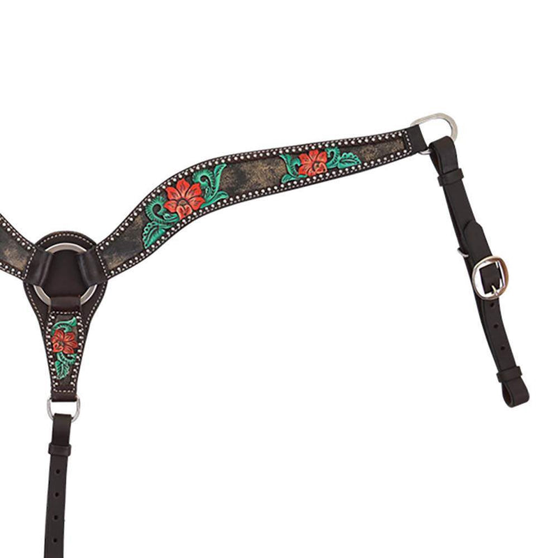 Circle Y Saddlery Cactus Flower Filigree Breast Collar