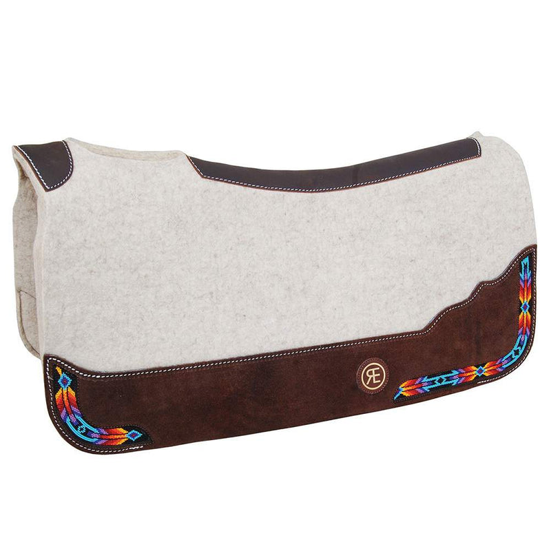3/4 Inch Limited Edition Apex Infinity Beaded Contour Felt Saddle Pad