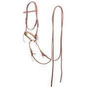 Rawhide Noseband Martingale Breaking Bridle