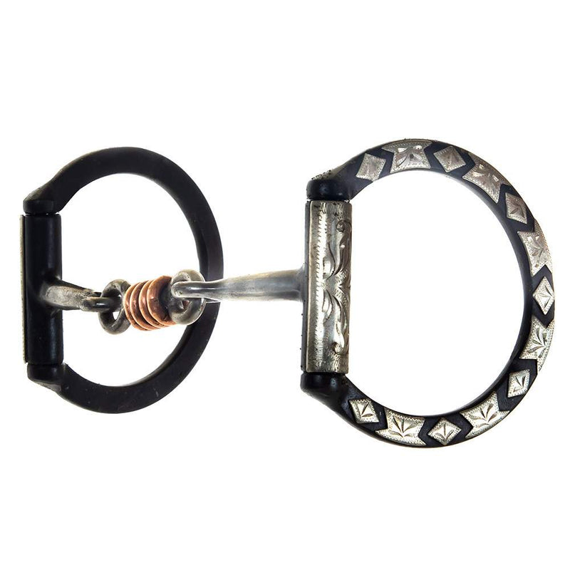 Dee Ring Dogbone Snaffle Bit with Copper Rings