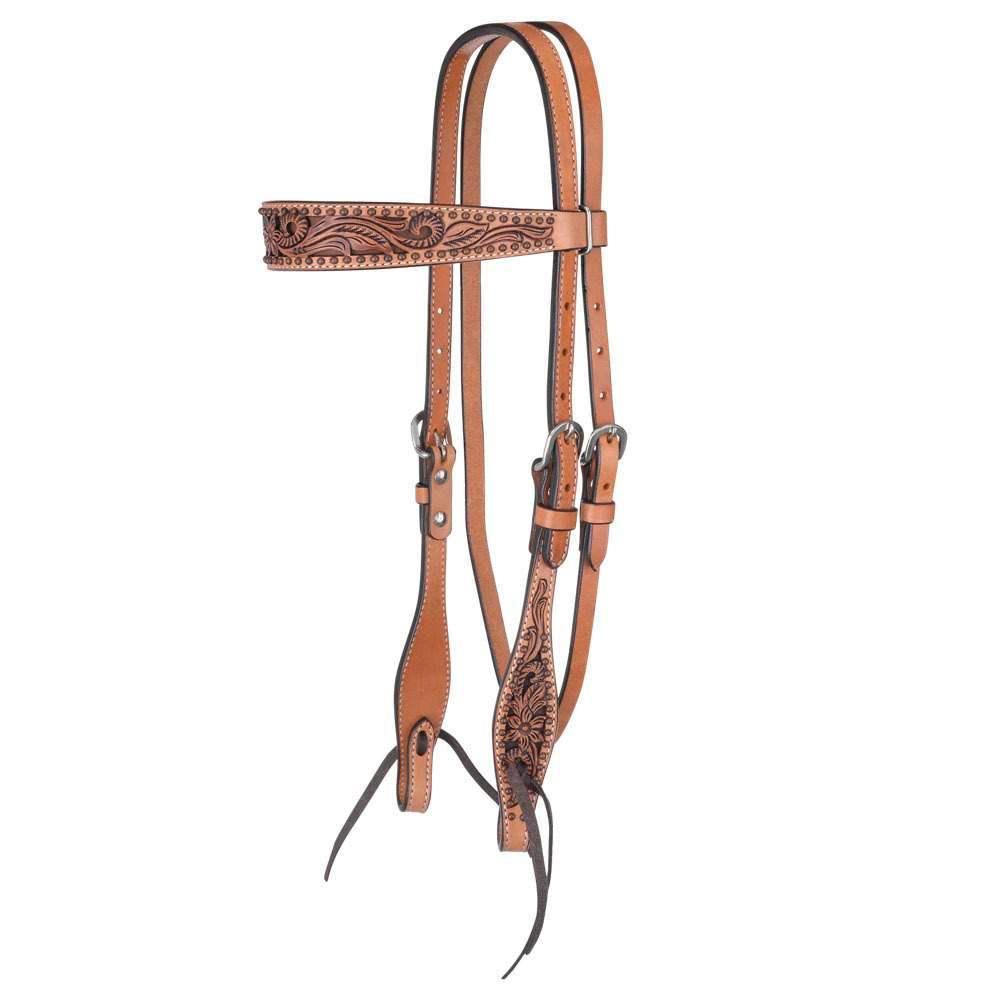 Circle Y Saddlery Texas Flower Browband Headstall