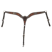 Circle Y Saddlery Dark Flash Arizona Flower Breast Collar
