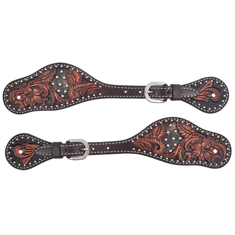 Dark Flash Arizona Flower Mens Spur Straps