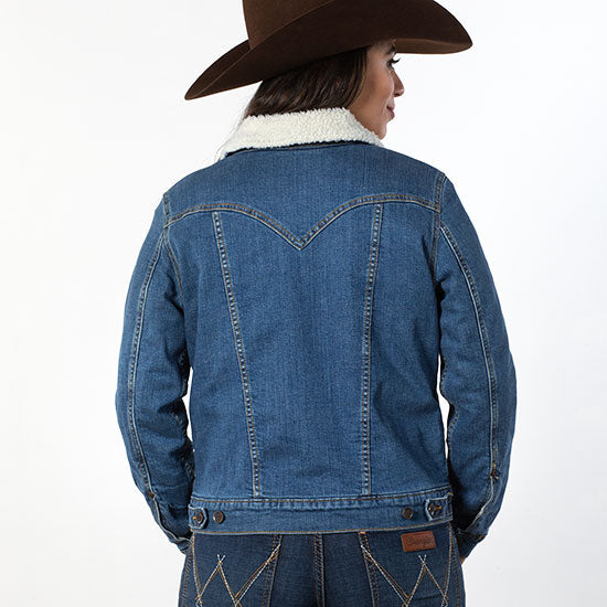 Wrangler Women's Sherpa Lined Denim Jacket