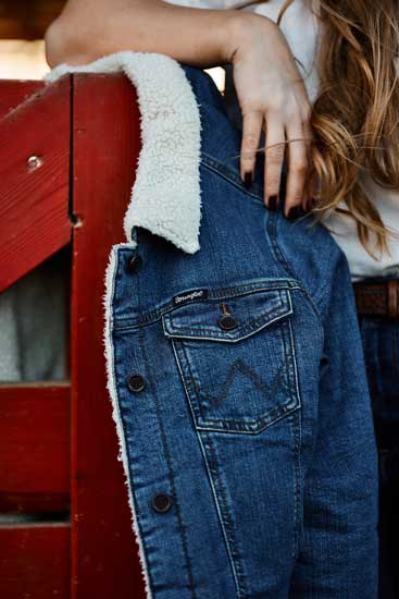 Wrangler Women's Sherpa Lined Denim Jacket