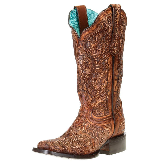 Women's Corral Brown Tooled Boot
