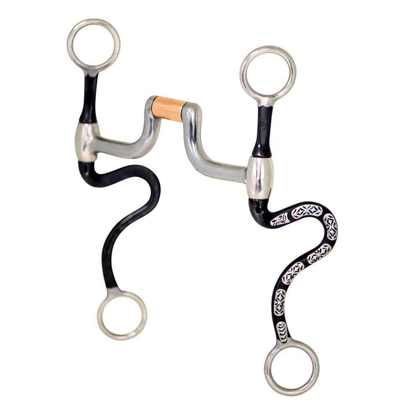 Cowboy Tack Diamond Back Hinged Port Bit w/Copper Roller