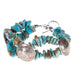 Triple Nickel Turquoise Bracelet
