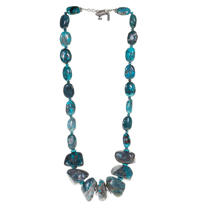 Long Turquoise Nugget Necklace