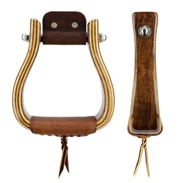 2 Inch Flat Bottom Walnut Stirrup