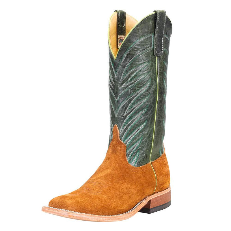 Men's Rust Crazy Horse Rough Out 13" Emerald Explosion Top Boots