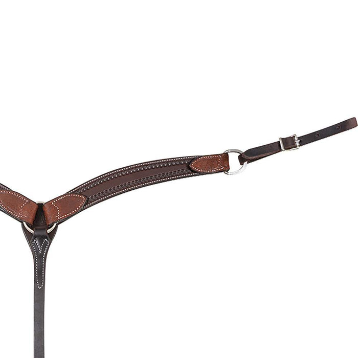 1 3/4in Chestnut Skirting Leather Colt Breast Collar