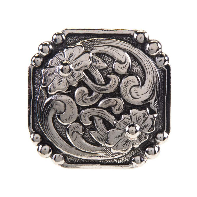 Jewelry 1 1/2" Octagon Scallop w/ Double Flowers with Double Flowers