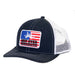Saddle Ride With The Best USA Flag Embroidered Patch Trucker Cap