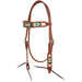 Oxbow Tack Peyote Rawhide and Beaded Inlay Browband Headstall