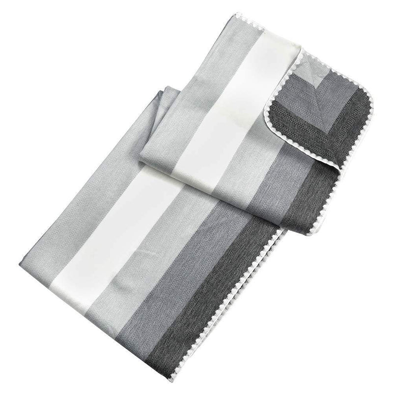 Hacienda Of Hope Alpaca Wool Grey and Cream Throw Blanket