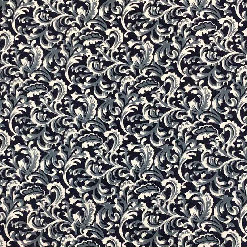 Calico Navy/White Silk Wild Rag