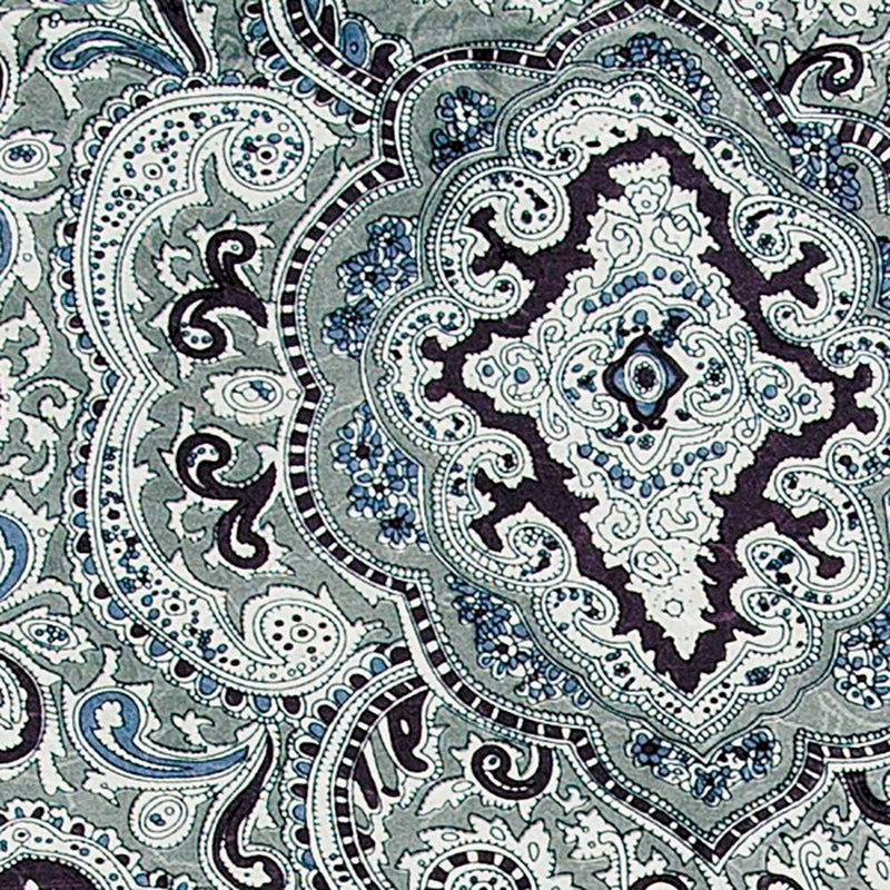Silver/Black Paisley Wild Rag 20inch