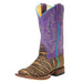 Kids Macie Bean Coco Vintage Caiman Print Purple Sinsation Top Cowgirl Boots