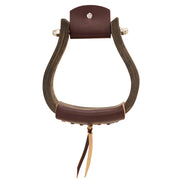 Open Range 3 /4" Dark Wood Bell Stirrups