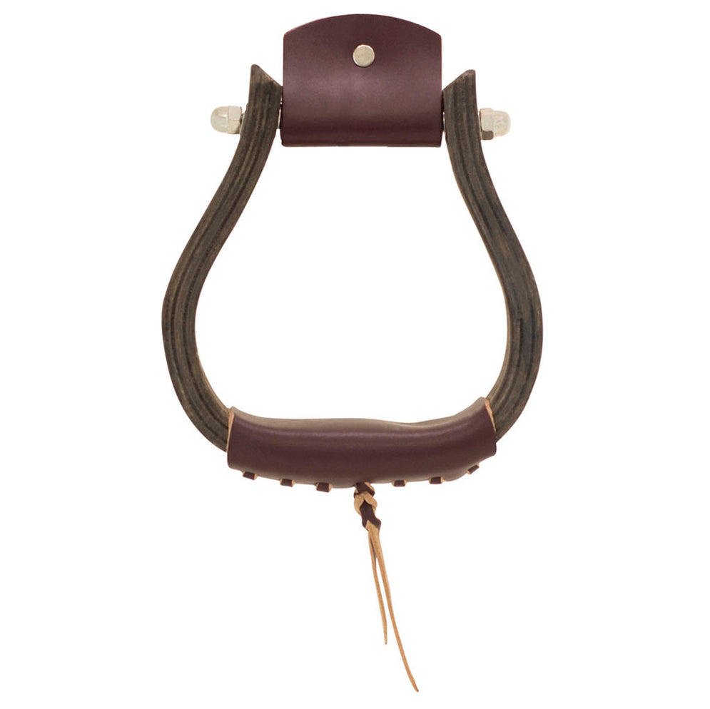 Cowboy Tack Open Range 2 /4in. Dark Wood Bell Stirrups