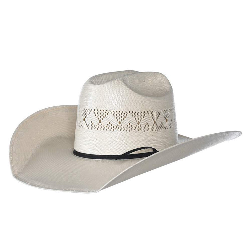 Ivory High Point Shantung 4 1/2" Brim Open Crown Straw Hat