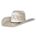 Ivory The Wind Shantung 4 1/2" Brim Open Crown Straw Cowboy Hat