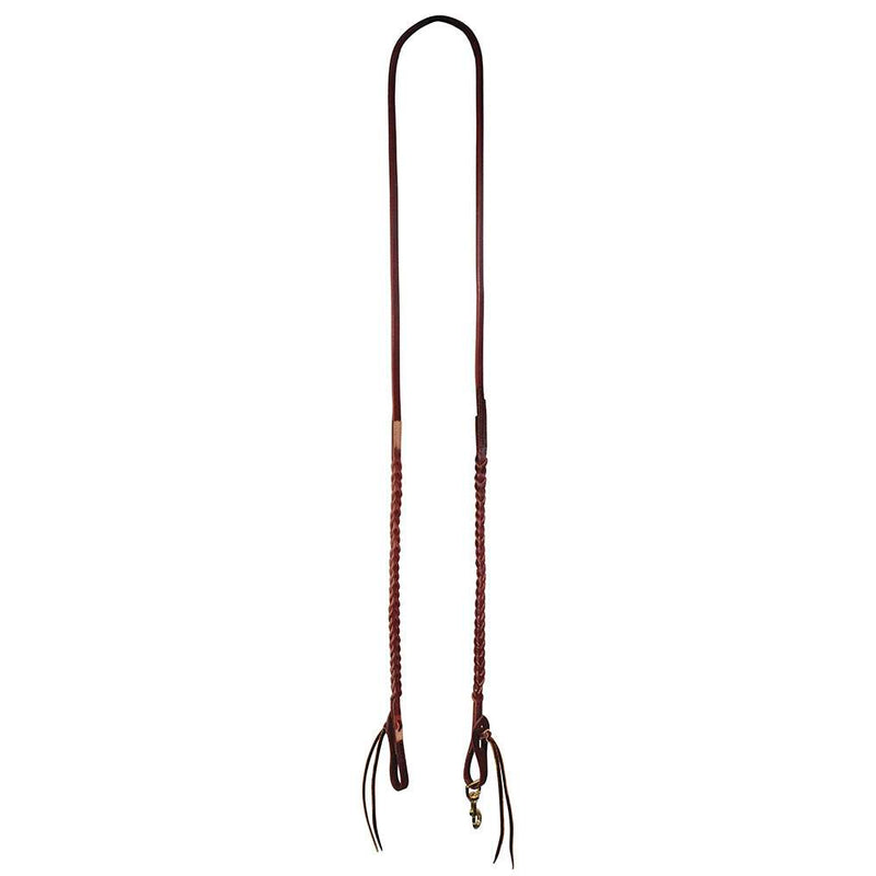 Burgundy Latigo Bleeding Heart Roping Reins