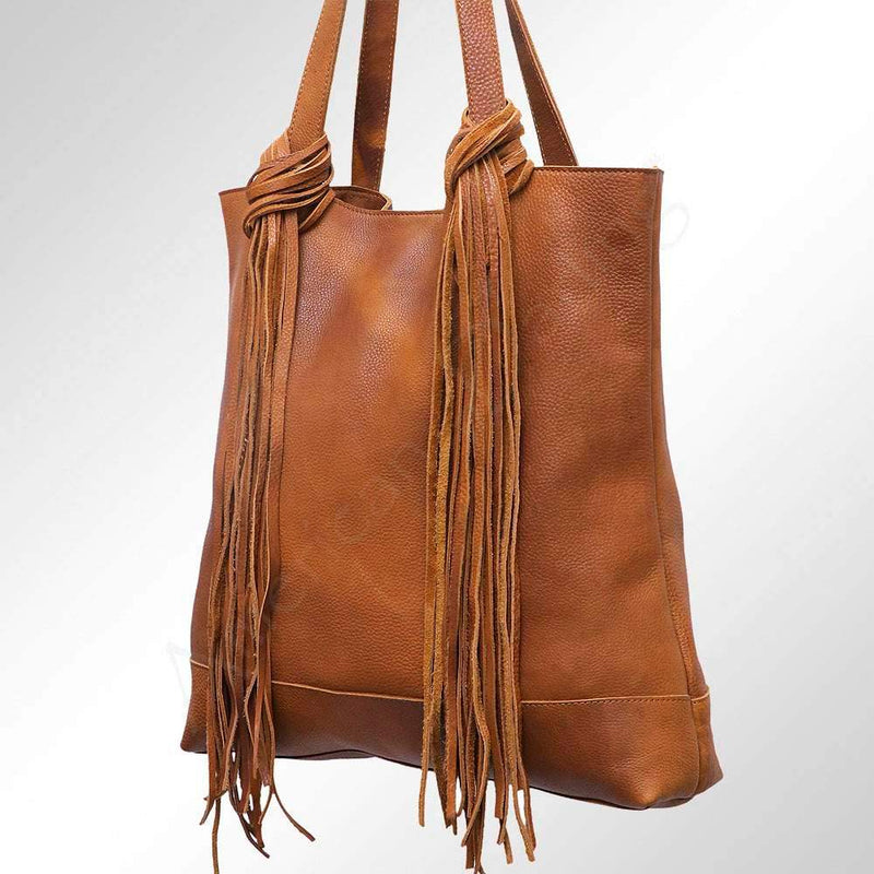 American Darling Tan Tote w/Tie Tassel
