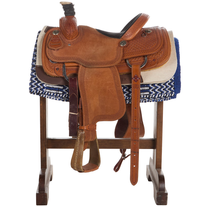 Mayatex 1340-76 Double Weave 32x64 Acrylic Blend Saddle Blanket Red White and Blue