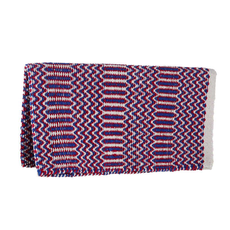Mayatex 1340-76 Double Weave 32x64 Acrylic Blend Saddle Blanket Red White and Blue
