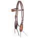 Floral Tooled Dyed Edged Browband Headstall