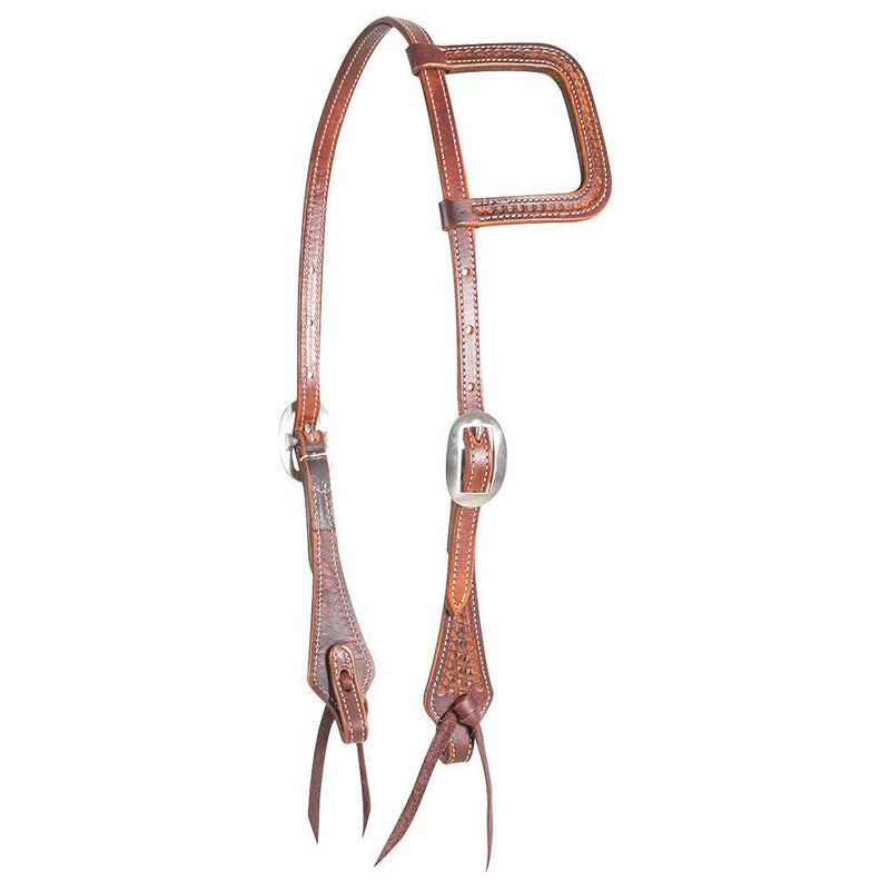 Weather Antiqued Mini Basket Stamp Single Ear Headstall