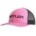 Pink and Black Embroidered Logo Cap