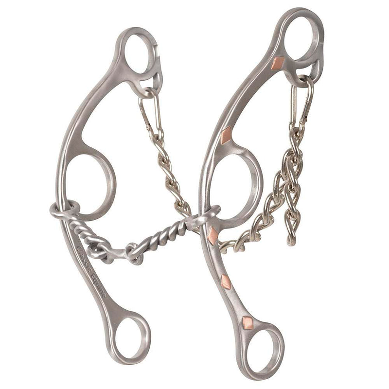 Sherry Cervi Twisted Wire Dogbone Diamond Long Shank Gag Bit