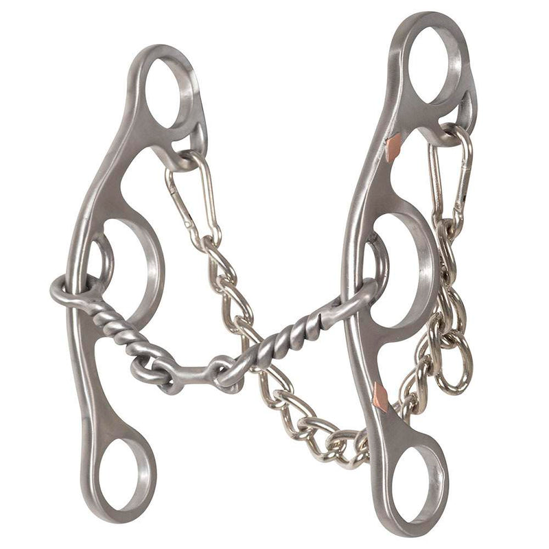 Sherry Cervi Twisted Wire Dogbone Locked Short Shank Gag Bit