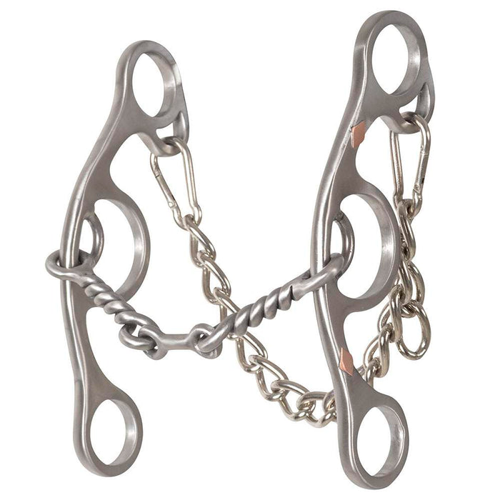 Sherry Cervi Twisted Wire Dogbone Locked Short Shank Gag Bit