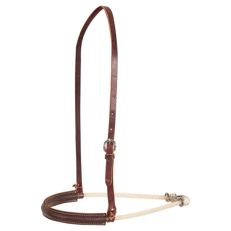 Single Rope Noseband with Chocolate Leather Cover