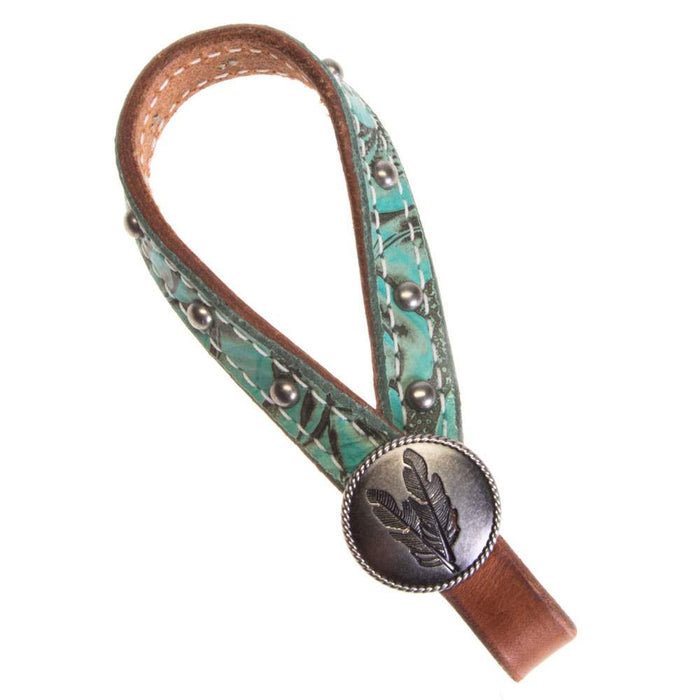 Turquoise Rose Tie Down Keeper