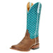 Womens Tex Marks the Spot Brown/Turq Square Toe Boot
