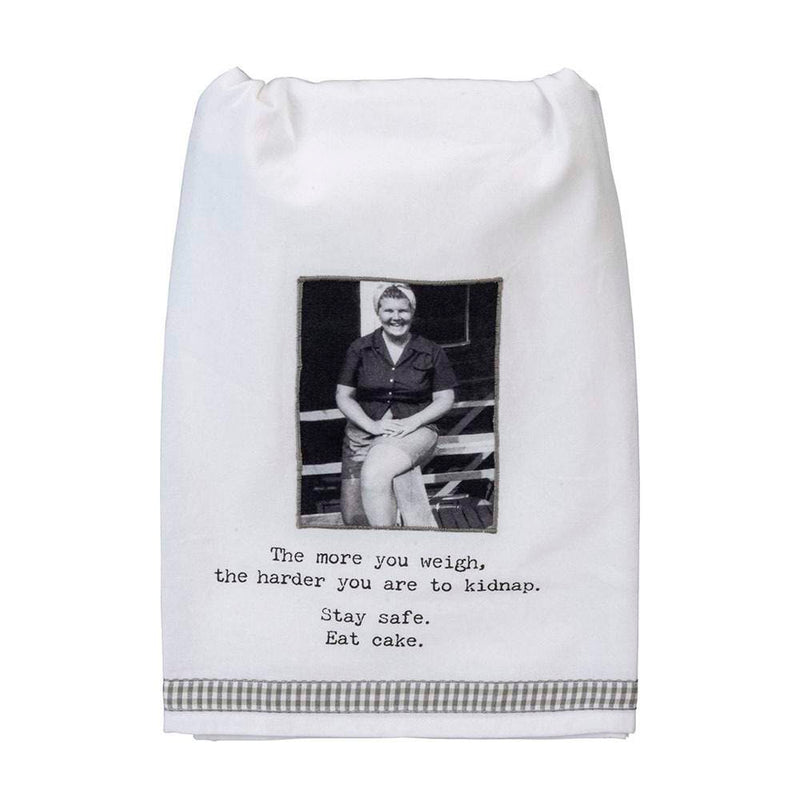 Stay Safe Eat Cake Dish Towel