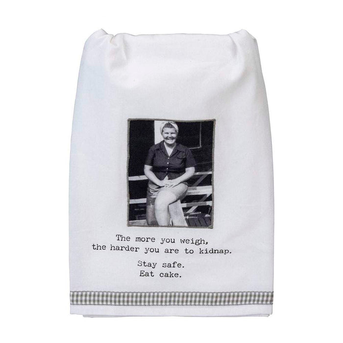 Stay Safe Eat Cake Dish Towel