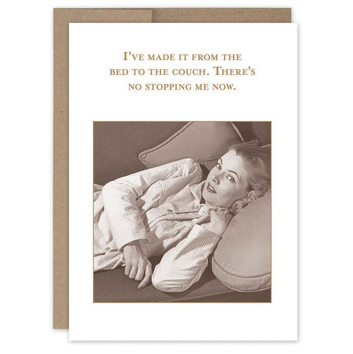 From The Bed To The Couch Birthday Card