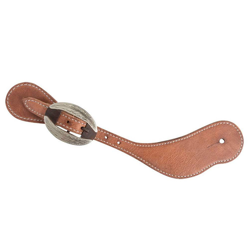 Martin Saddlery Natural Harness Leather Spur Straps with Santa Rosa Buckle
